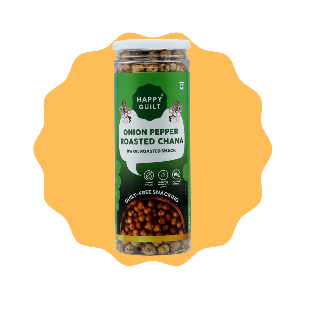 Onion Pepper Roasted Chana | High-Protein & Diabetic-Friendly (150g)