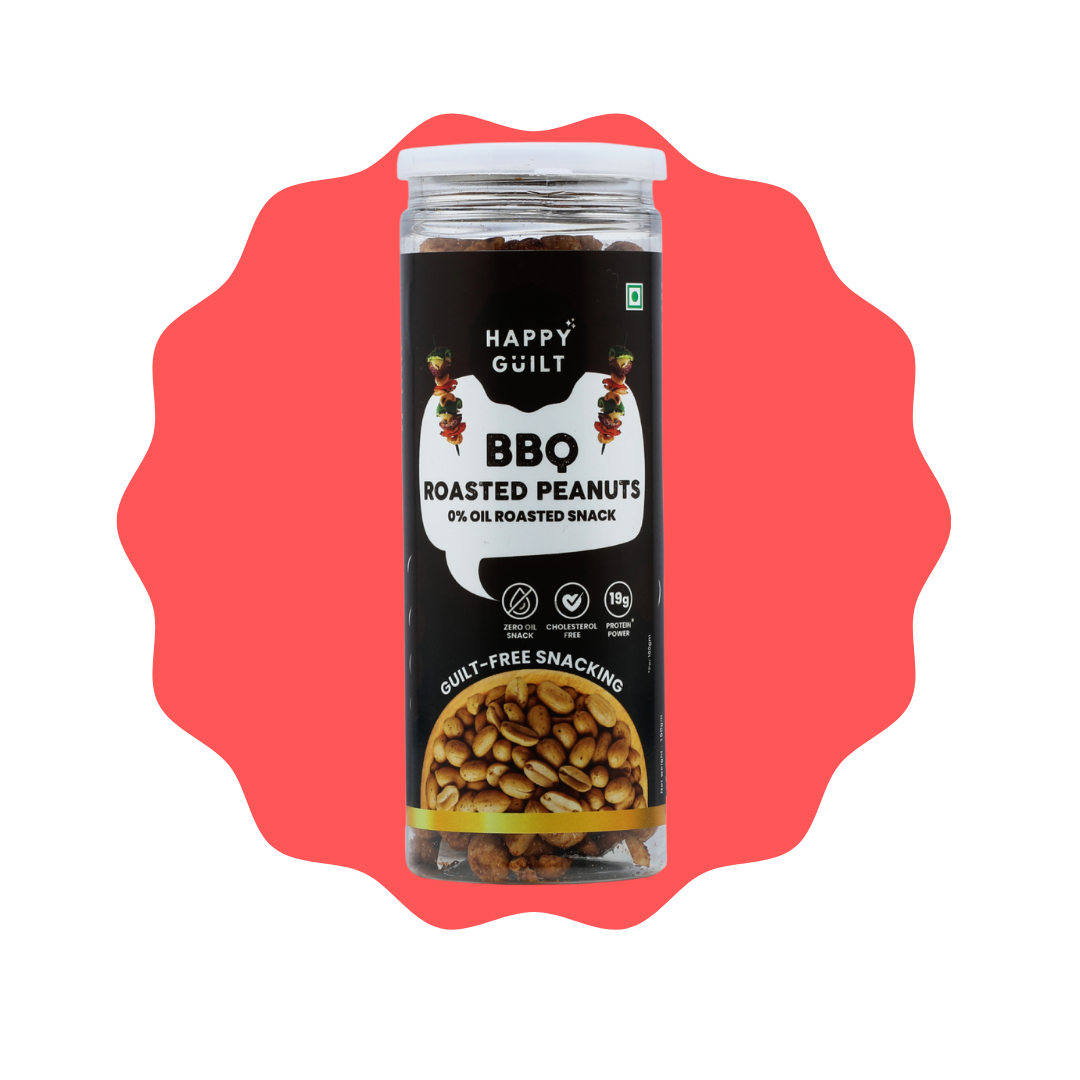 Smoky BBQ Roasted Peanuts | High-Protein & Cholesterol-Free (150g)