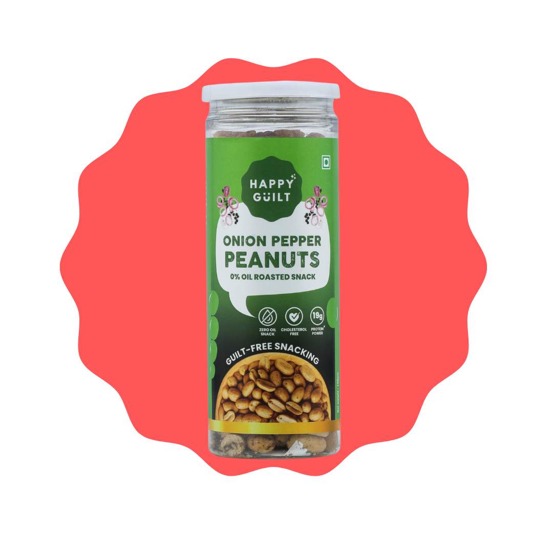 Onion Pepper Roasted Peanuts | High-Protein & Cholesterol-Free (150g)