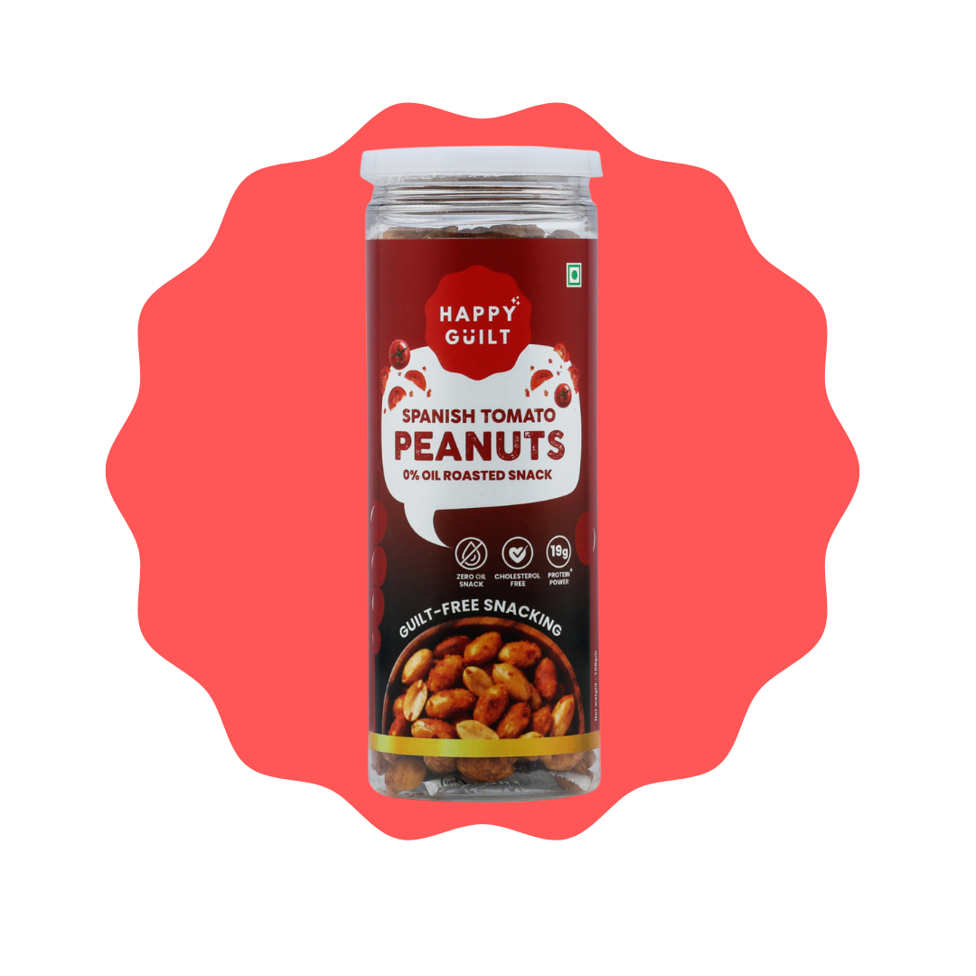 Spanish Tomato Roasted Peanuts | High-Protein & Cholesterol-Free (150g)