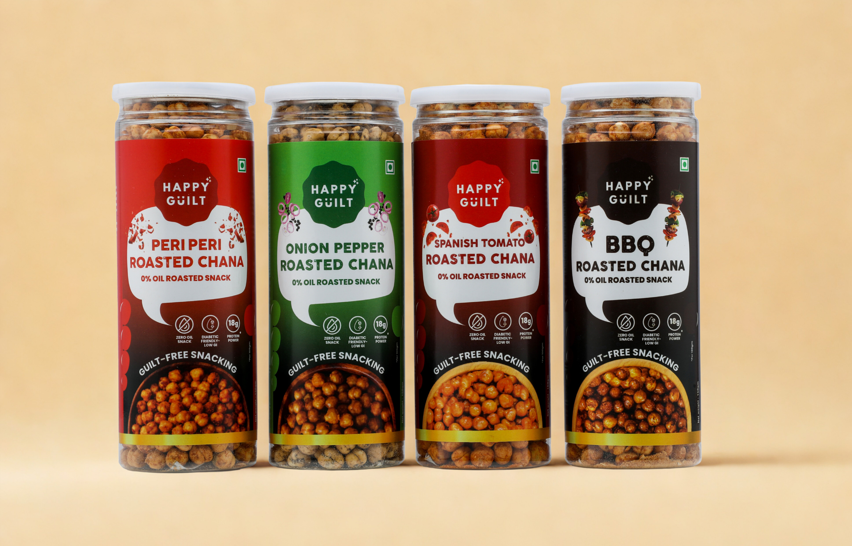 Everything Pack: All Flavours (4-Flavor High-Protein Roasted Peanut+Chana) + 1 On Us (1.3 kg)