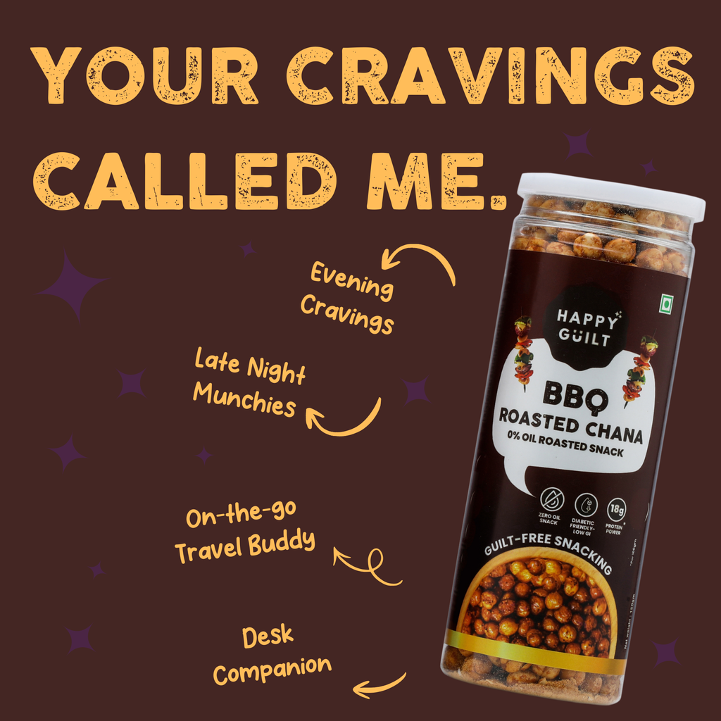Smoky BBQ Roasted Chana | High-Protein & Diabetic-Friendly (150g)