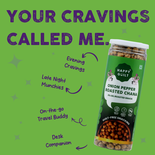 Onion Pepper Roasted Chana | High-Protein & Diabetic-Friendly (150g)