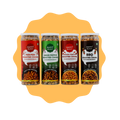 Happy Guilt Flavoured Roasted Chana Combo Pack (Peri Peri, Onion Pepper, Spanish Tomato & BBQ) | Zero Oil Roasted Snack | High Protein Healthy Snack | Crunchy Diet Snack | Guilt Free Snack | Evening Snack