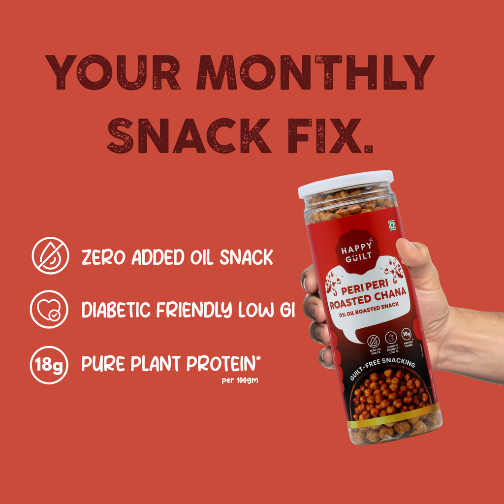 Peri Peri Roasted Chana | High-Protein & Diabetic-Friendly (150g)