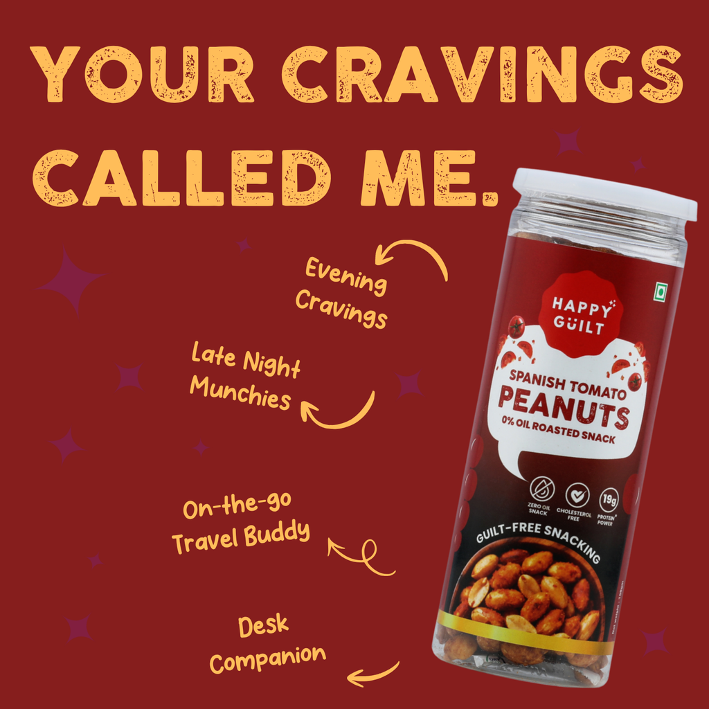 Spanish Tomato Roasted Peanuts | High-Protein & Cholesterol-Free (150g)